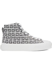 Givenchy White 4G Jacquard City Sneakers