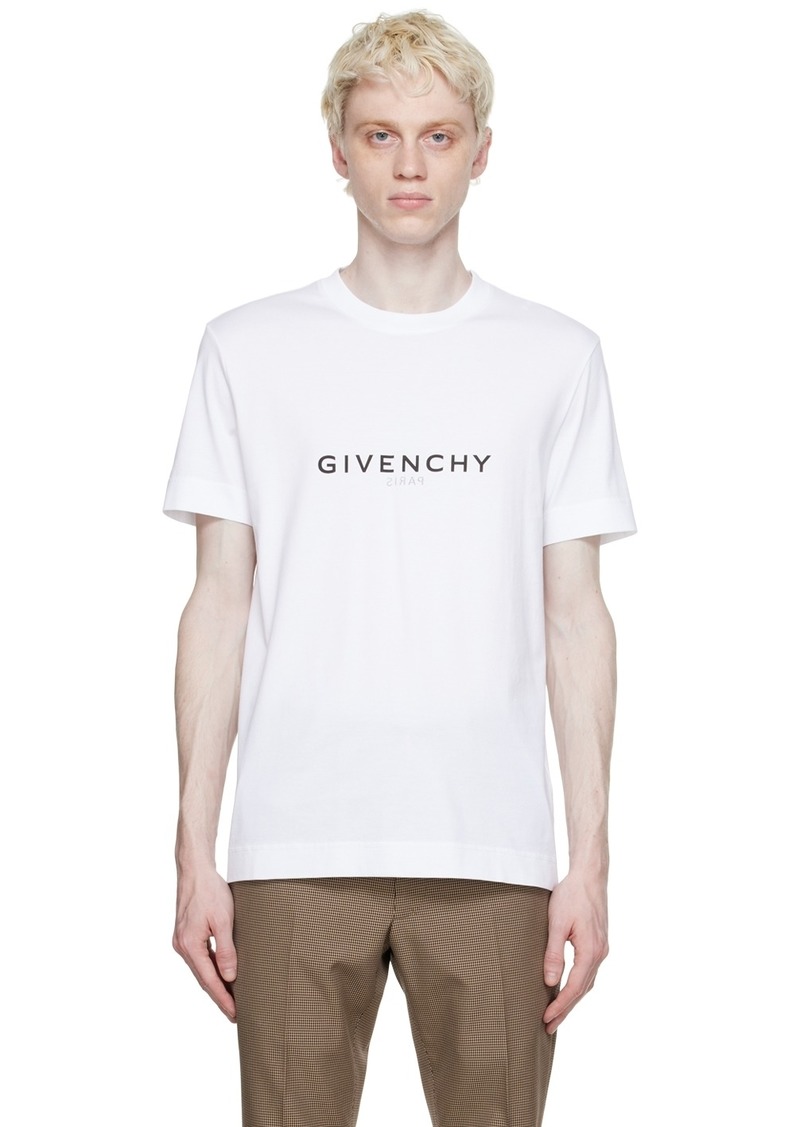 Givenchy White Cotton Reversible T-Shirt