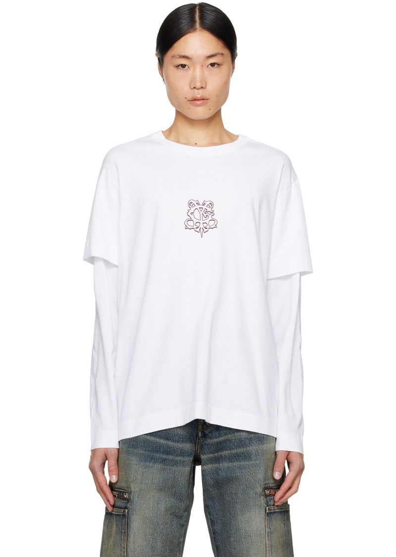 Givenchy White Layered Long Sleeve T-Shirt