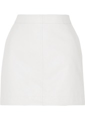 Givenchy Woman Embellished Leather Mini Skirt Off-white