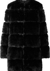 Givenchy Woman Paneled Faux Fur Coat Black