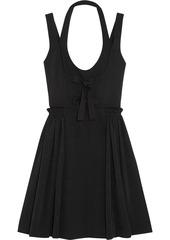 Givenchy Woman Pleated Jacquard Mini Dress Black