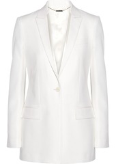 Givenchy Woman Satin-trimmed Blazer In Cream Grain De Poudre Wool White