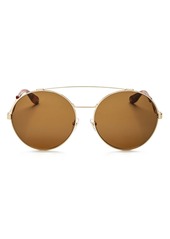 Givenchy Women's Double Brow Bar Oversized Round Sunglasses, 60mm