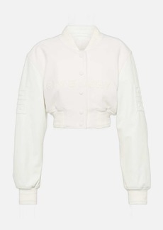 Givenchy Wool and leather cropped bomber jacket