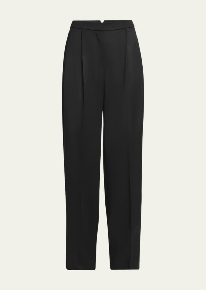 Givenchy Wool Satin Straight-Leg Trousers