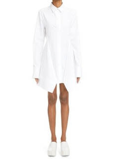 Givenchy x Josh Smith Organza Inset Long Sleeve Poplin Shirtdress