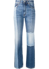 Givenchy high-rise straight-leg patchwork jeans