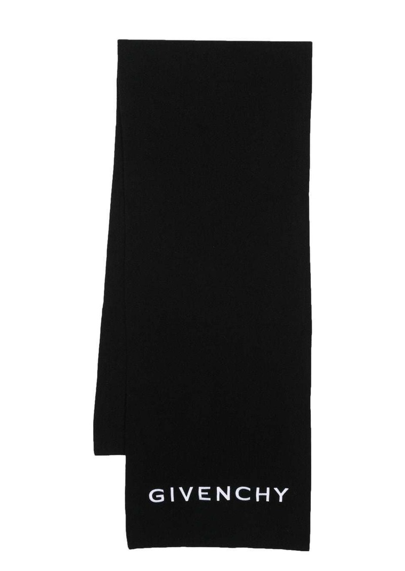 Givenchy intarsia-knit logo scarf