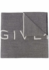 Givenchy intarsia-knit logo wool scarf