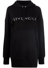 Givenchy lace-embellished logo hoodie