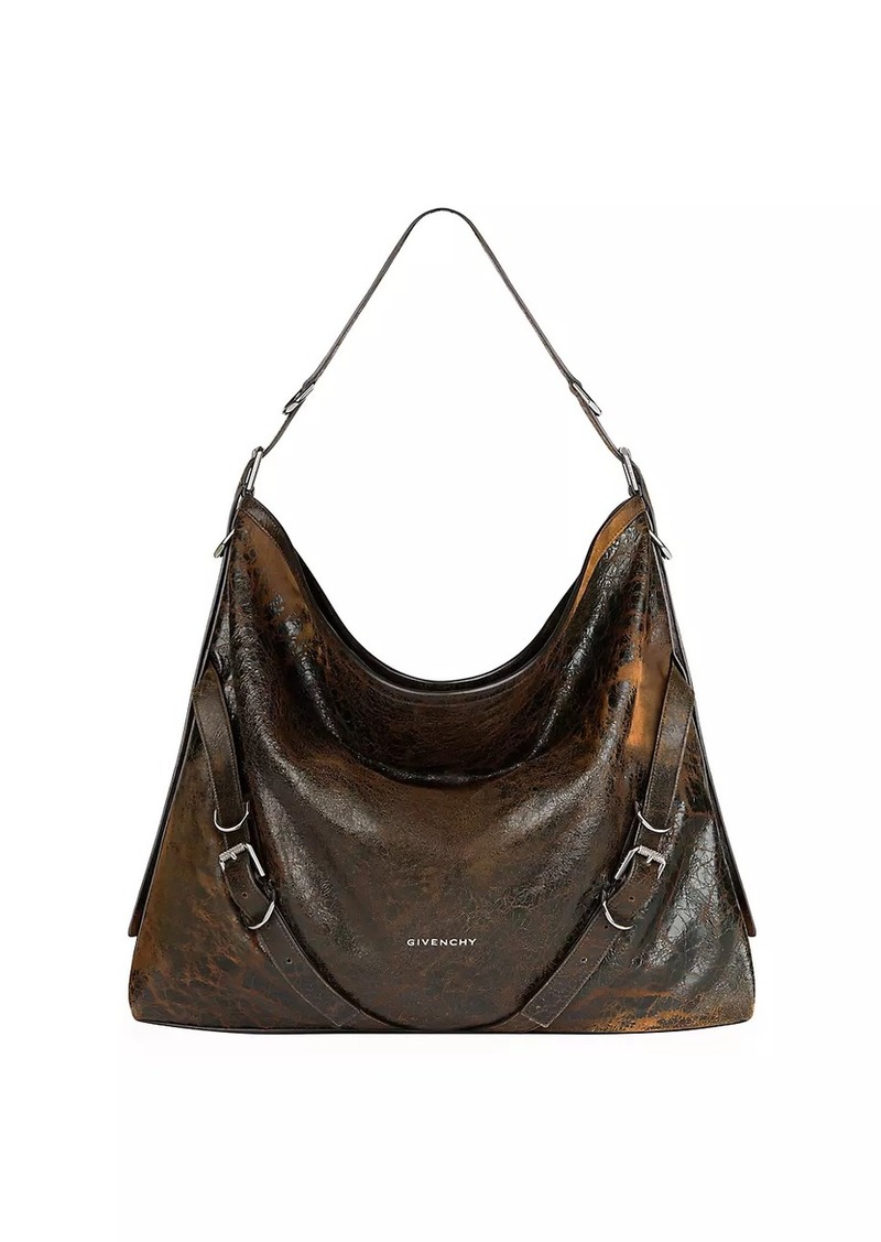 Givenchy Large Voyou Bag in Crackled Leather