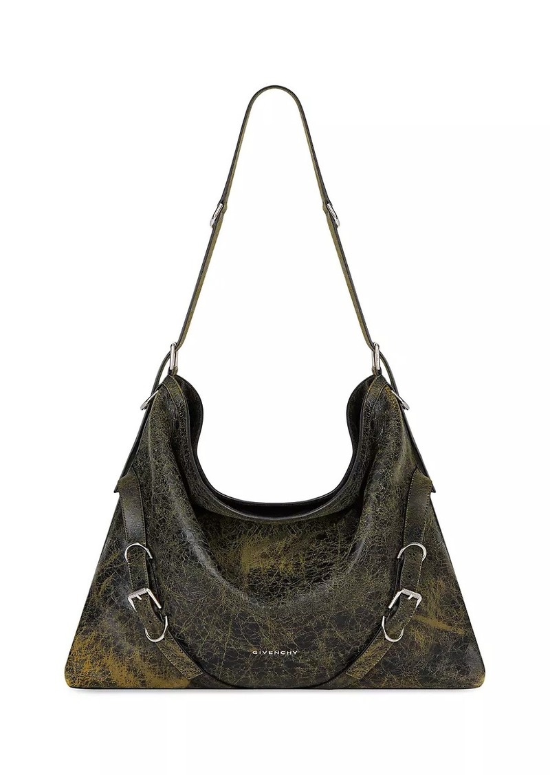 Givenchy Large Voyou Bag in Crackled Leather