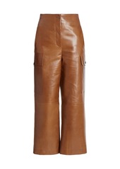 Givenchy Leather Cargo Ankle Pants