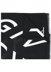 Givenchy logo-print frayed-edge scarf