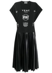 Givenchy logo-print pleated T-shirt dress