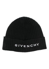 Givenchy logo-print ribbed knit beanie