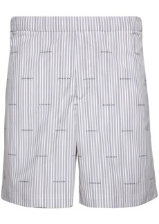 Givenchy logo-print striped cotton shorts