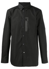 Givenchy logo zip trim shirt