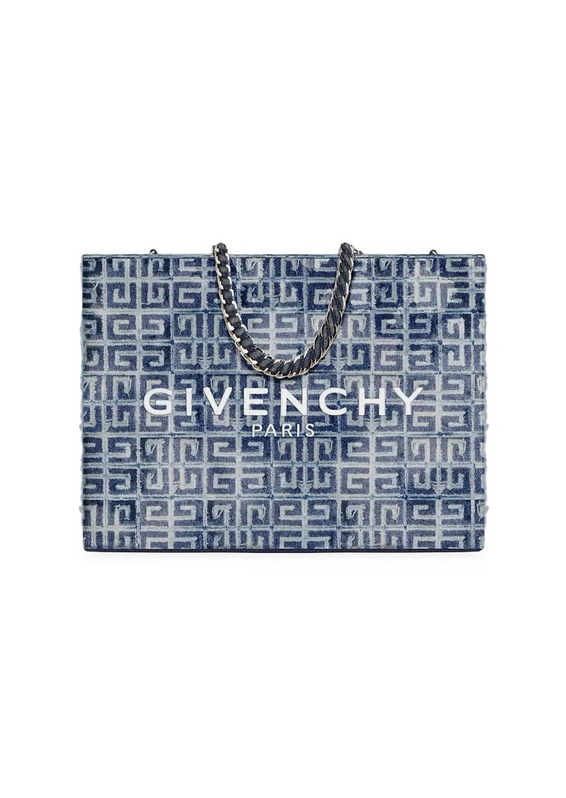 Givenchy Medium G-Tote Shopping Bag in 4G Denim with Chain