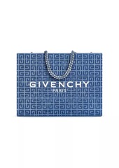 Givenchy Medium G Tote Shopping Bag In 4G Denim With Chain