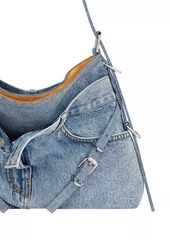 Givenchy Medium Voyou Boyfriend Bag In Jeans