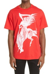 Givenchy Gothic Logo Print Oversize Tee in Red at Nordstrom