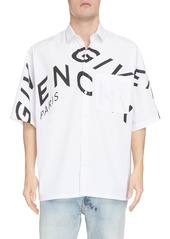 Men's Givenchy Refracted Short Sleeve Button-Up Shirt