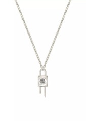 Givenchy Mini Lock Necklace In Metal With Crystal