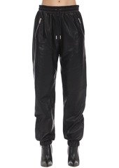 Givenchy Nappa Leather Drilled Jogging Pants