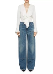 Givenchy Oversized Jeans In Denim With Patches