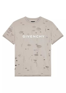 Givenchy Oversized T-Shirt In Cotton With Destroyed Effect
