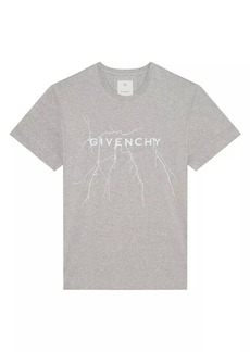 Givenchy Oversized T-shirt in Cotton with Reflective Artwork