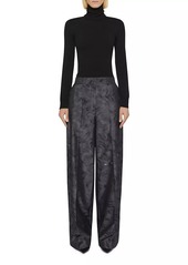 Givenchy Oversized Tailored Pants in Cat Jacquard