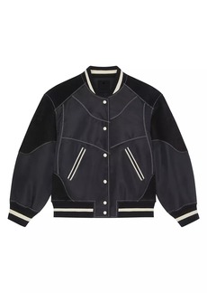 Givenchy Oversized Varsity Jacket with Leather Details
