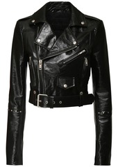Givenchy Patent Leather Crop Biker Jacket