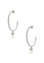 Givenchy Pearl Earrings in Metal with Crystals