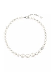 Givenchy Pearl Necklace in Metal with Crystals