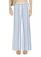 Givenchy Plage Pants in Cotton and Linen with 4G Stripes