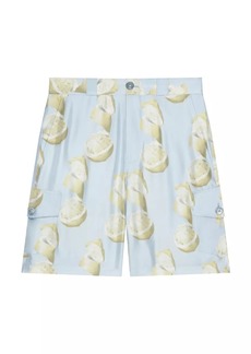 Givenchy Plage Printed Bermuda Shorts in Silk
