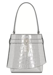 Givenchy Plage Shark Lock Bucket Bag in Crocodile Effect Leather