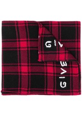 Givenchy plaid logo scarf