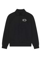 Givenchy Polo Sweatshirt in Fleece with Logo Medallion