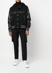 Givenchy raised-logo hooded varsity jacket