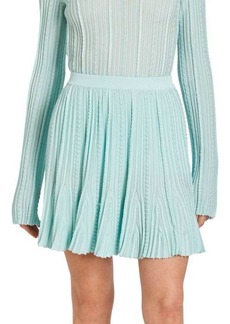 Givenchy Ribbed Pleated Mini Skirt