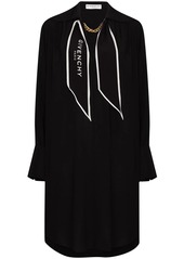 Givenchy scarf-collar silk short dress