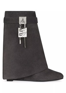 Givenchy Shark Lock Ankle Boots in Suede