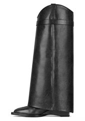 Givenchy Shark Lock Cowboy Boots in Aged Leather