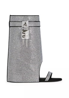 Givenchy Shark Lock Sandals In Strass