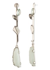 Givenchy Silver-tone and Mint Tonal Linear Earring
